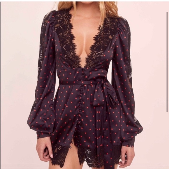 Forlove 💕 lemons & 🍋 Polka dot robe